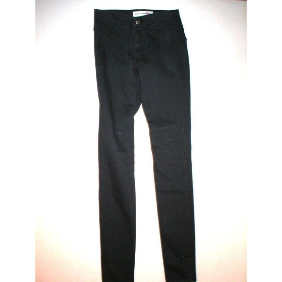New Womens $230 J Brand Hussein Chalayan Jeans 25 X 33.5 Black Skinny Tall Leggi - Picture 1 of 6